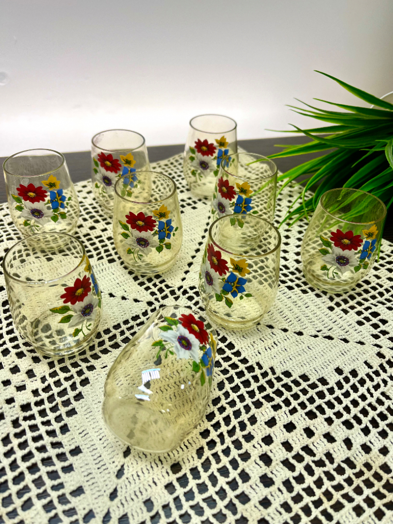 Стопки Калининский СЗ. 50мл Тонкое стекло, люстр, цветочная деколь. Цена за 1шт. Картинка 4